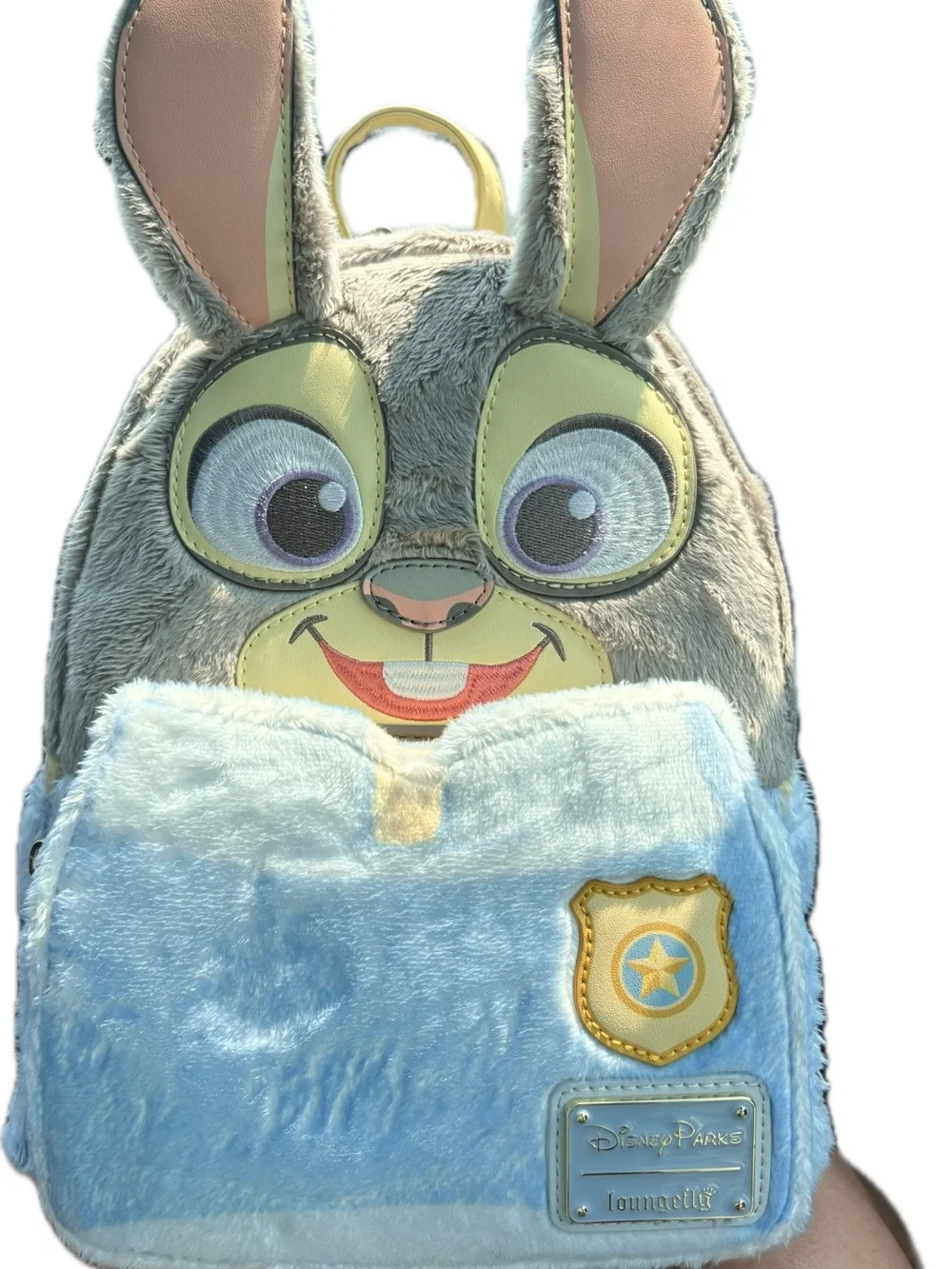 Loungefly X Disney Judy Hopps Fuzzy Mini Backpack NWT